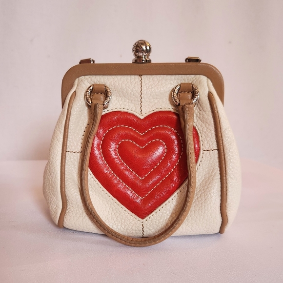 Brighton Handbags - Brighton Small Heart Satchel Handbag with Chain Strap